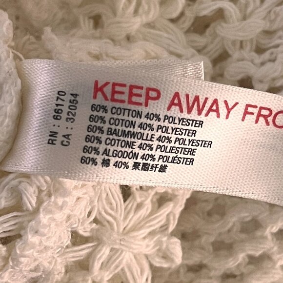 NWT Free People White Crochet Swim Cover-Up – Size XS - Picture 5 of 5